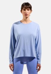 Odlo Active 365 Natural Blend Langarm-Laufshirt für Damen - Training, Running - blau, M