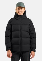 Odlo Down Hooded Isolationsjacke für Damen - Wandern, Casual Comfort - schwarz, M