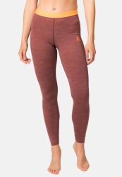 Odlo Natural Performance Wool 150 Base Layer Tights für Damen - Wandern, Ski & Snow - rot, XS