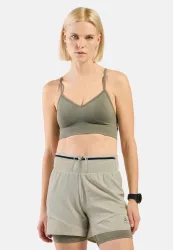 Odlo Seamless Low - Padded Sport BH für Damen - Wandern, Training - grün, L