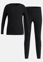 Odlo Merino 200 Base Layer Set für Kinder - Wandern, Ski & Snow - schwarz, 104