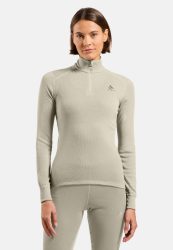 Odlo Active Warm Base Layer Half-Zip für Damen - Wandern, Ski & Snow - beige, S