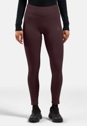 Odlo Essential Warm Lauftights für Damen - Running - maron, XL