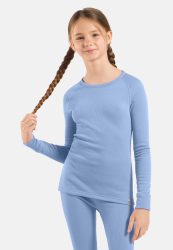 ODLO Kinder Unterziehshirt Active Warm hellblau | 140