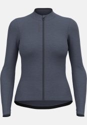 Odlo 150 Langarm-Radshirt Full-Zip für Damen - Radsport - grau, M