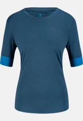 Odlo Run Easy Laufshirt mit Rundhalsausschnitt für Damen - Running - blau, XS