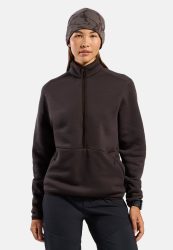 Odlo Wool Mid Layer Half-Zip für Kinder - Wandern, Ski & Snow - braun, M/L