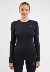 Odlo Fundamentals Active Warm Base Layer Shirt für Damen - Ski & Snow - schwarz, XL