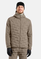 Odlo Zeroweight Insulator Langlauf-Hoodie Full-Zip für Herren - Skilanglauf, Ski & Snow - beige, XL