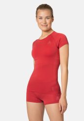 Odlo Performance X-Light Base Layer T-Shirt für Damen - Training, Radsport - rot, S
