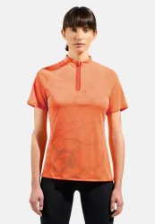 Odlo Ascent Chilltec Poloshirt für Damen - Wandern - orange, XS