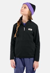 Odlo Classic Fleece Mid Layer Half-Zip für Kinder - Abenteuer & Komfort, Wandern - schwarz, 152