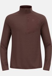 Odlo Ascent Mid Layer Half-Zip für Herren - Wandern, Ski & Snow - maron, S