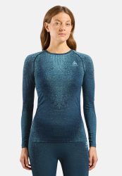 Odlo Blackcomb Base Layer Shirt für Damen - Skilanglauf, Ski & Snow - blau, XL