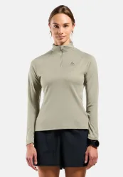 Odlo Essential Half-Zip Lauf-Mid Layer für Damen - Running - beige, XS