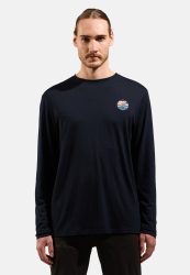 Odlo Ascent Merino 160 Matterhorn Langarm-Shirt für Herren - Wandern - schwarz, XXL