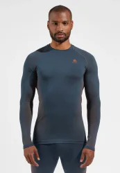 Odlo Performance Warm Base Layer Shirt - Skilanglauf, Ski & Snow - blau, XXL