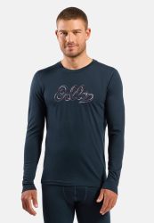 Odlo Merino 200 80th Anniversary Base Layer Shirt für Herren - Wandern, Ski & Snow - marineblau, S