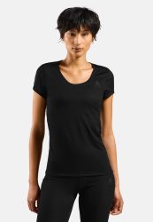 Odlo Active F-Dry Light Base Layer T-Shirt für Damen - Wandern, Radsport - schwarz, XXL