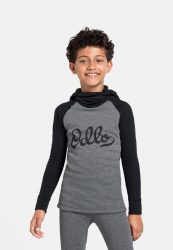 Odlo Active Warm Base Layer mit Gesichtsmaske für Kinder - Wandern, Ski & Snow - schwarz, 128