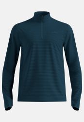 Odlo Essential Thermal Lauf-Mid Layer Half-Zip für Herren - Trail Running, Ski & Snow - marineblau, XS