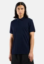 Odlo Ascent Natural Poloshirt für Herren - Wandern, Casual Comfort - blau, S
