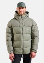 Odlo Down Hooded Isolationsjacke für Herren - Wandern, Casual Comfort - grün, S