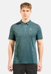 Odlo Ascent Chilltec Poloshirt für Herren - Wandern - grün, S