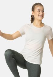 Odlo Essential Linencool Lauf-T-Shirt für Damen - Training, Running - beige, M