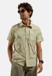 Odlo Essential Print Kurzarmhemd für Herren - Wandern - beige, S