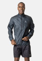 Odlo Zeroweight Laufjacke mit Print für Herren - Running - schwarz, XXL
