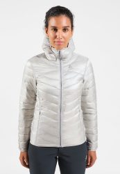 Odlo Gefütterte Hoody Cocoon N-Thermic Warm Jacke für Damen - Casual Comfort - grau, M