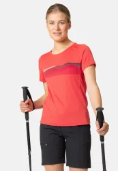 Odlo F-Dry Ridgeline T-Shirt für Damen - Wandern - rot, XS