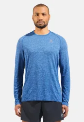 Odlo Essential Seamless Langarm-Laufshirt für Herren - Training, Running - blau, XXL