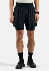 Odlo X-Alp 6 Inch 2-in-1-Trailrunning-Shorts 2.0 für Herren - Trail Running, Wandern - schwarz, XL