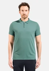 Odlo Ascent Natural Poloshirt für Herren - Wandern, Casual Comfort - grün, S