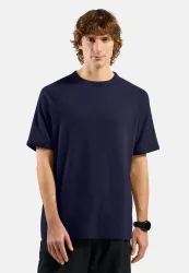 Odlo Wool Waffle T-Shirt für Herren - Wandern, Casual Comfort - blau, XL