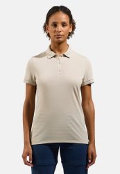 Odlo Ascent Natural Poloshirt für Damen - Wandern, Casual Comfort - beige, L