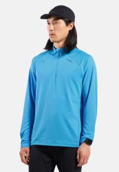 Odlo Essential Ceramiwarm Lauf-Mid Layer Half-Zip für Herren - Running - blau, S