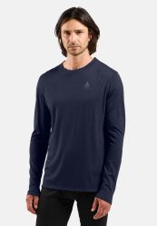 Odlo Merino 160 Base Layer Shirt für Herren - Wandern, Ski & Snow - marineblau, L