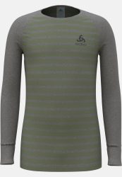 Odlo Active Warm Stripes Base Layer Shirt für Kinder - Wandern, Ski & Snow - grau, 116