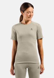Odlo Active Warm Base Layer T-Shirt für Damen - Wandern, Ski & Snow - beige, M