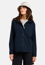 Odlo Transition Softshell Langarmhemd für Damen - Wandern, Casual Comfort - marineblau, S