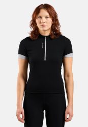 Odlo Essential Rad-Shirt Half-Zip für Damen - Radsport - schwarz, XS