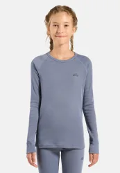 Odlo Active Warm Heritage Base Layer Set für Kinder - Wandern, Ski & Snow - grau, 116