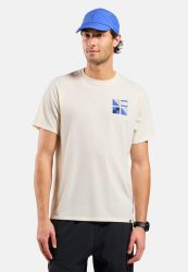 Odlo Cotton Blend Odlo Flags T-Shirt für Herren - Wandern, Casual Comfort - beige, M
