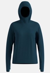 Odlo Essential Thermal Lauf-Hoodie für Damen - Trail Running, Running - marineblau, XL