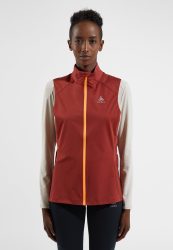 Odlo Zeroweight Warm Laufweste für Damen - Training, Running - rot, S