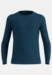 Odlo Merino 200 Base Layer Shirt für Herren - Wandern, Ski & Snow - marineblau, L