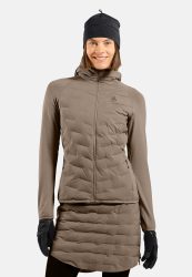 Odlo Zeroweight Insulator Langlauf-Hoodie Full-Zip für Damen - Skilanglauf, Running - beige, S
